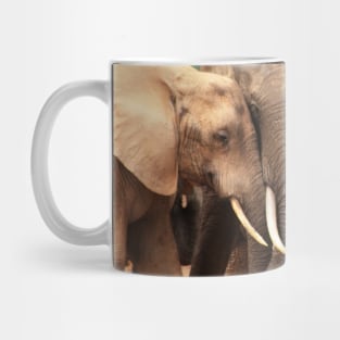 African Wildlife Photography Elephant Family Mug